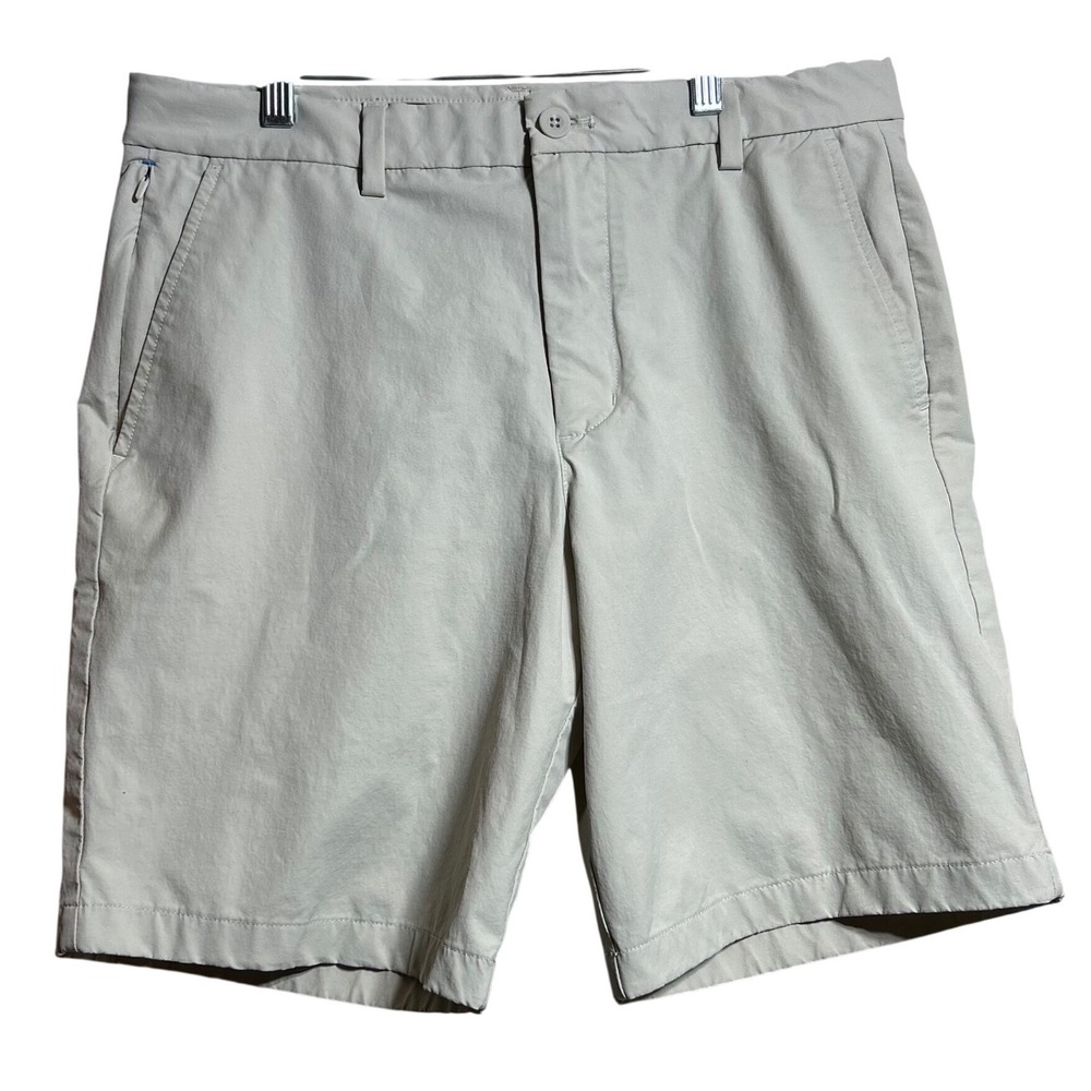 Vineyard Vines OTG On-The-Go Shorts Mens 32 Stone Khaki Performance Stretch Golf